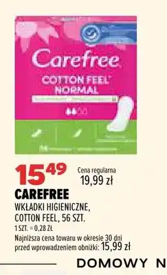 Drogerie Natura Wkładki higieniczne Cotton Feel Carefree oferta