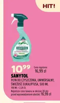 Drogerie Natura Płyn do czyszczenia uniwersalny Świeżość Eukaliptusa Sanytol oferta