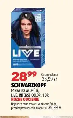 Drogerie Natura Farba do włosów Live Intense Color Schwarzkopf oferta