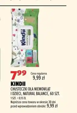 Drogerie Natura Chusteczki dla niemowląt i dzieci Natural Balance Kindii oferta
