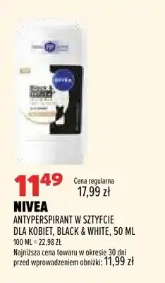 Drogerie Natura Antyperspirant w sztyfcie dla kobiet Black & White Nivea oferta
