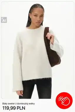 Cropp Biały sweter z domieszką wełny Cropp oferta
