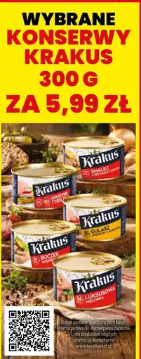 Twój Market Wybrane konserwy Krakus oferta