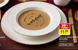 Carrefour Talerz płytki ze złotym rantem BERGAMO 25 cm oferta