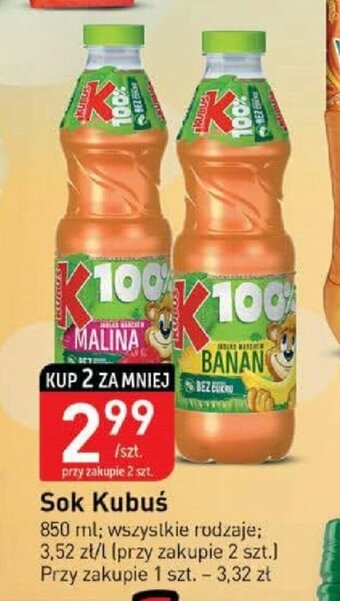 Stokrotka Sok Kubuś 850ml oferta