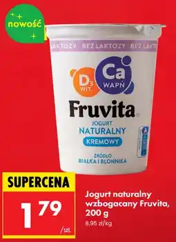 Biedronka Jogurt naturalny wzbogacany Fruvita oferta