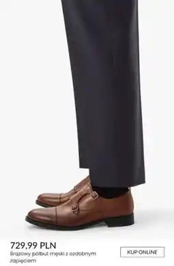 Ryłko Brązowy półbut męski z ozdobnym zapięciem oferta