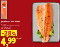 Lidl Łosoś atlantycki, filet ze skórą, XXL SuperFish oferta
