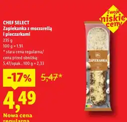 Lidl CHEF SELECT Zapiekanka z mozzarellą i pieczarkami oferta