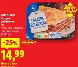 Lidl CHEF SELECT Lasagne po bolońsku oferta