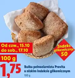 Lidl Bułka pełnoziarnista Provita o niskim indeksie glikemicznym oferta