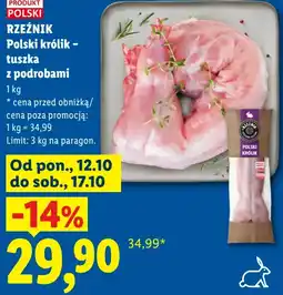Lidl Rzeźnik Polski królik - tuszka z podrobami oferta