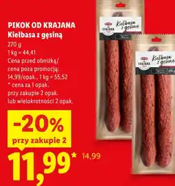 Lidl Pikok od Krajana Kiełbasa z gęsiną oferta