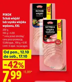 Lidl Pikok Schab wiejski lub szynka wiejska wędzona, XXL oferta