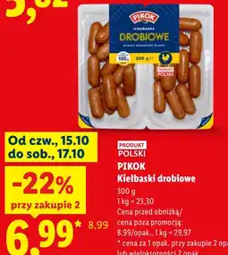 Lidl Pikok Kiełbaski drobiowe oferta