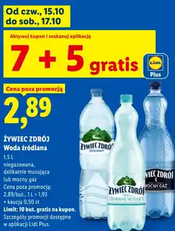 Lidl Żywiec Zdrój Woda źródlana oferta