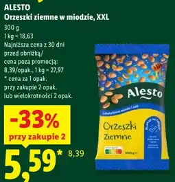 Lidl Alesto Orzeszki ziemne w miodzie, XXL oferta