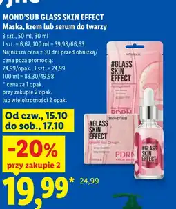 Lidl Maska, krem lub serum do twarzy MOND'SUB GLASS SKIN EFFECT oferta