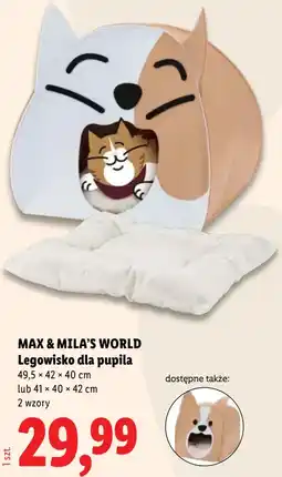 Lidl MAX & MILA'S WORLD Legowisko dla psa, kota oferta