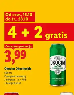 Lidl Piwo Okocim Okocimskie Jasne Pełne oferta
