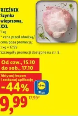 Lidl Szynka wieprzowa, XXL Rzeźnik oferta