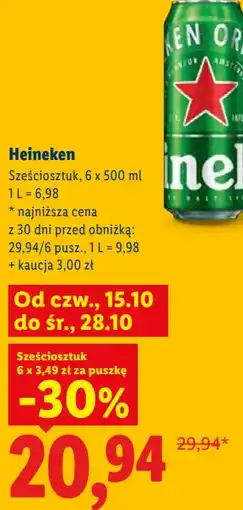 Lidl Piwo Heineken oferta
