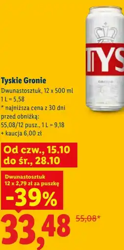 Lidl Piwo Tyskie Gronie oferta