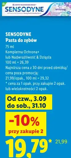 Lidl SENSODYNE Pasta do zębów oferta