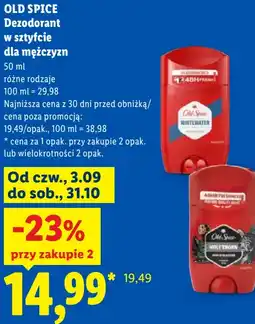 Lidl Dezodorant w sztyfcie dla mężczyzn OLD SPICE oferta
