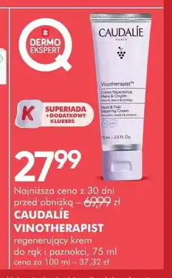 SuperPharm Regenerujący krem do rąk i paznokci Caudalie Vinotherapist oferta