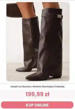 Renee Kozaki na obcasie z modnie wywiniętą cholewką Renee oferta