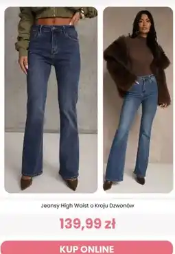 Renee Jeansy High Waist o kroju dzwonów Renee oferta