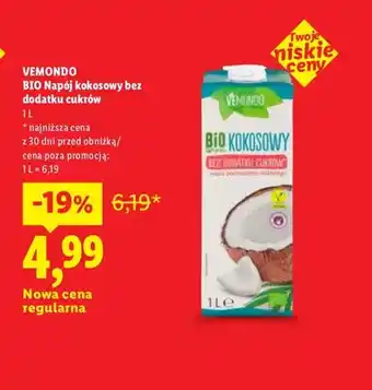 Lidl Napój kokosowy bez dodatku cukrów Vemondo oferta