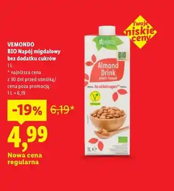 Lidl Napój migdałowy bez dodatku cukrów Vemondo oferta