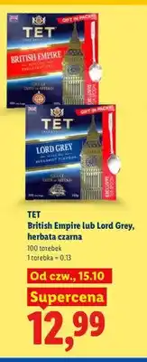 Lidl Herbata czarna TET Lord Grey oferta
