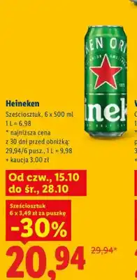 Lidl Piwo Heineken Original 6-pak oferta