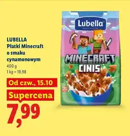 Lidl Płatki Minecraft Cinis o smaku cynamonowym Lubella oferta