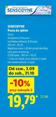 Lidl Pasta do zębów Sensodyne Nadwrażliwość & Dziąsła oferta
