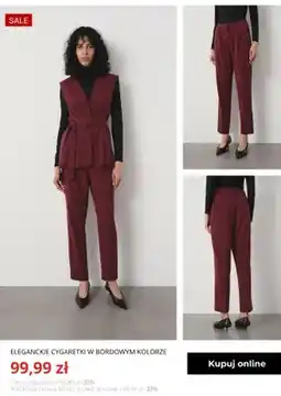 Greenpoint Eleganckie cygaretki w bordowym kolorze Greenpoint oferta