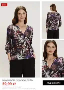 Greenpoint Dzianinowy top z kwiatowym printem Greenpoint oferta