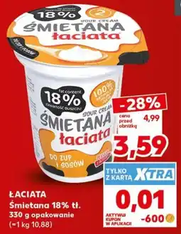 Kaufland Śmietana 18% tł. Łaciata oferta