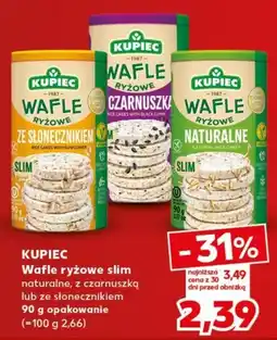 Kaufland Kupiec Wafle ryżowe slim naturalne z czarnuszka lub ze słonecznikiem oferta