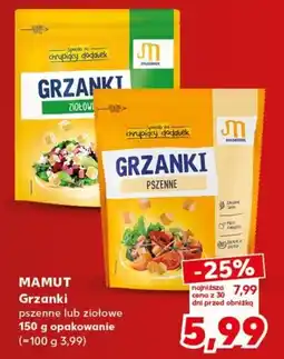 Kaufland MAMUT Grzanki pszenne lub ziołowe oferta
