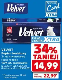Kaufland Papier toaletowy Velvet oferta