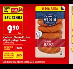 Biedronka Kiełbasa śląska Mega Paka Kraina Wędlin oferta