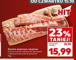 Kaufland Żeberka wieprzowe schabowe krojone w paski oferta