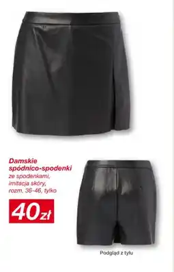 KiK Damskie spódnico-spodenki ze spodenkami imitacja skóry oferta