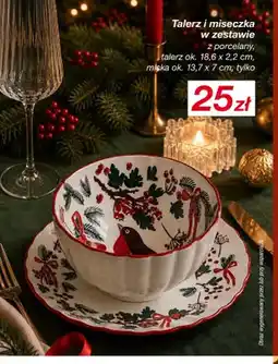KiK Zestaw talerz i miseczka z porcelany oferta