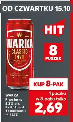 Kaufland Piwo Warka Classic 8-pak oferta