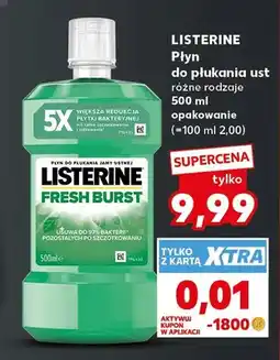 Kaufland Płyn do płukania ust Listerine Fresh Burst oferta